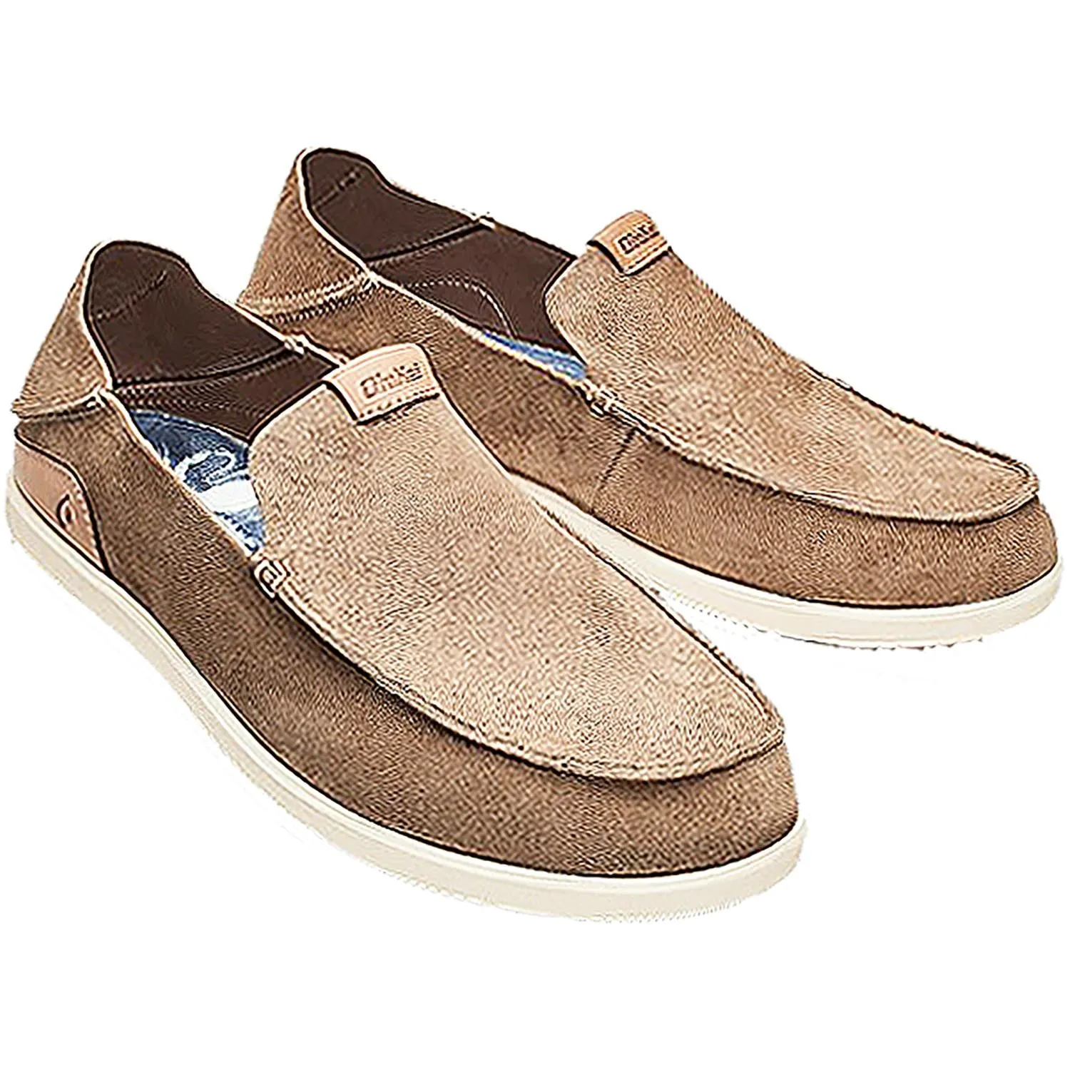 Men's OluKai Nalukai Kala Slip-On Sand/Bone Leather