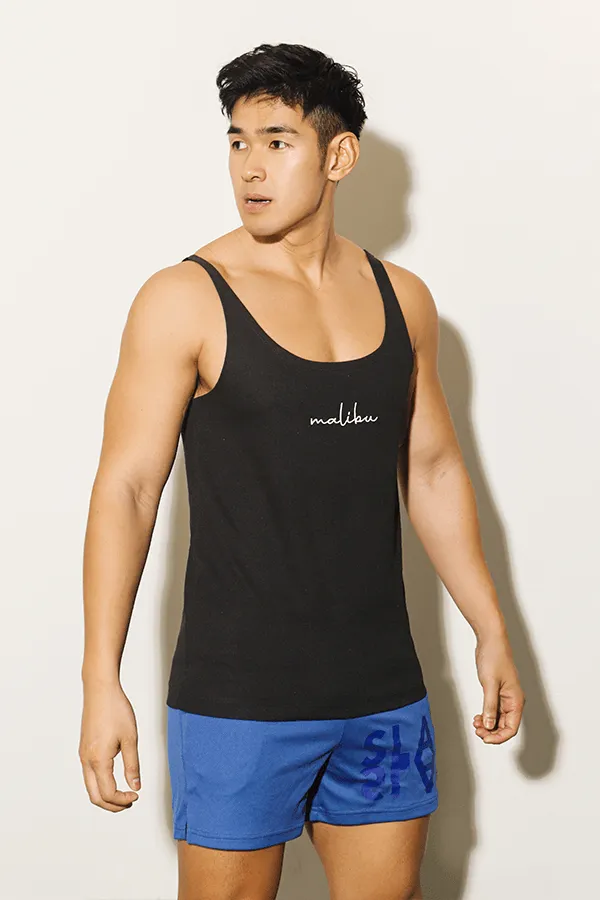 Mind in Malibu Wide-Cut Tank Top - Black