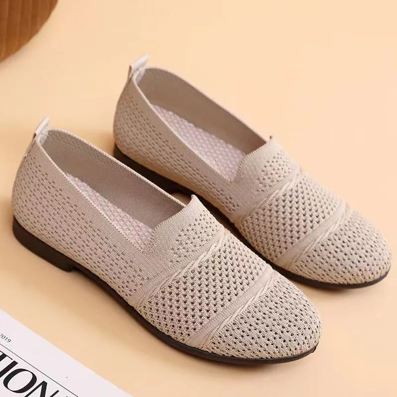 Nanccy Weaving Breathable Loafers  Comfortable Walking Casual Flats Shoes WF05