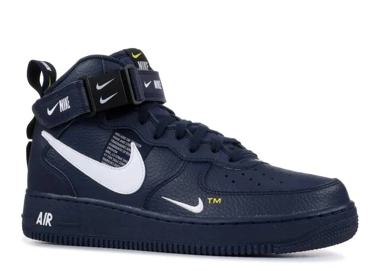 Nike AIR FORCE 1 '07 MID LV8 'NAVY' Sneakers,