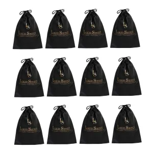 Non Woven Shoe Bag Pack Of  12 Black Plain