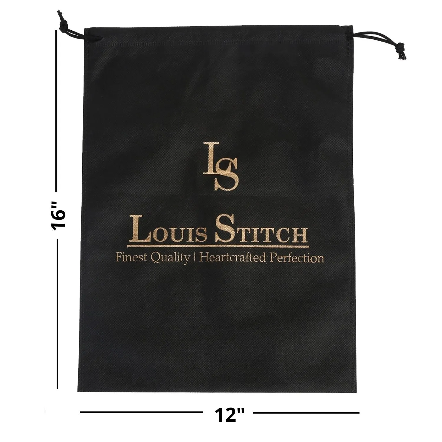 Non Woven Shoe Bag Pack Of  12 Black Plain