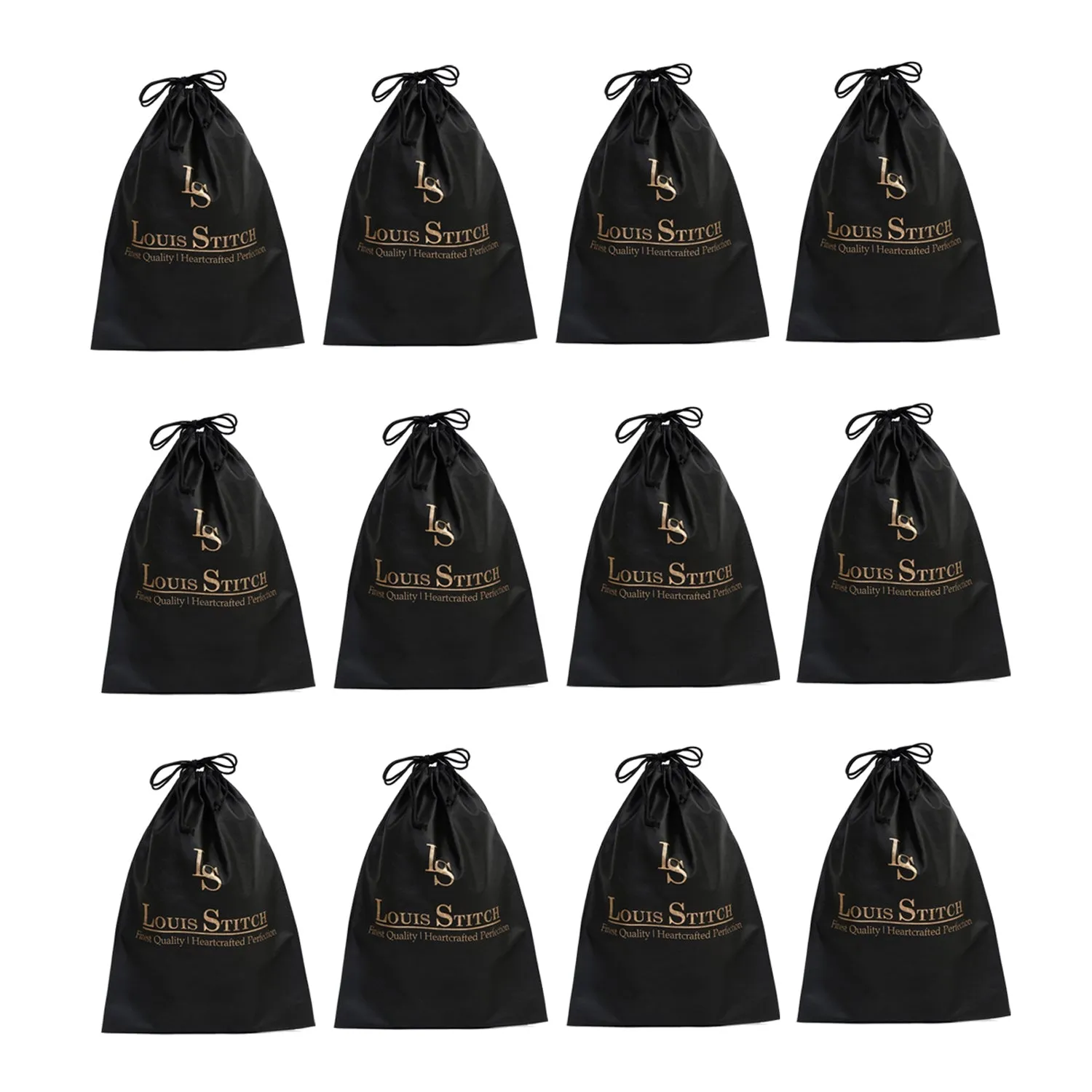 Non Woven Shoe Bag Pack Of  12 Black Plain