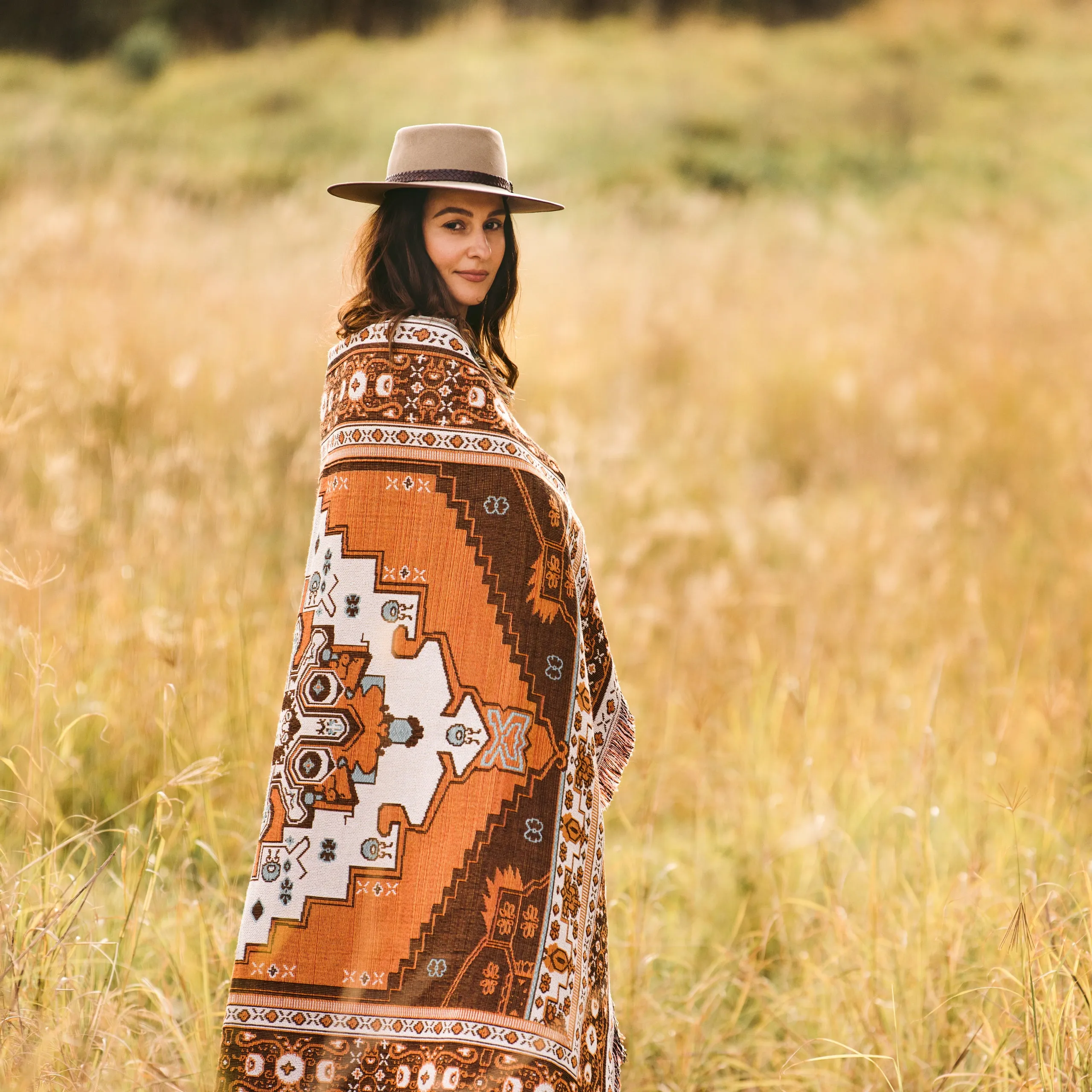 'Norwegian Wood' Woven Picnic Rug / Throw