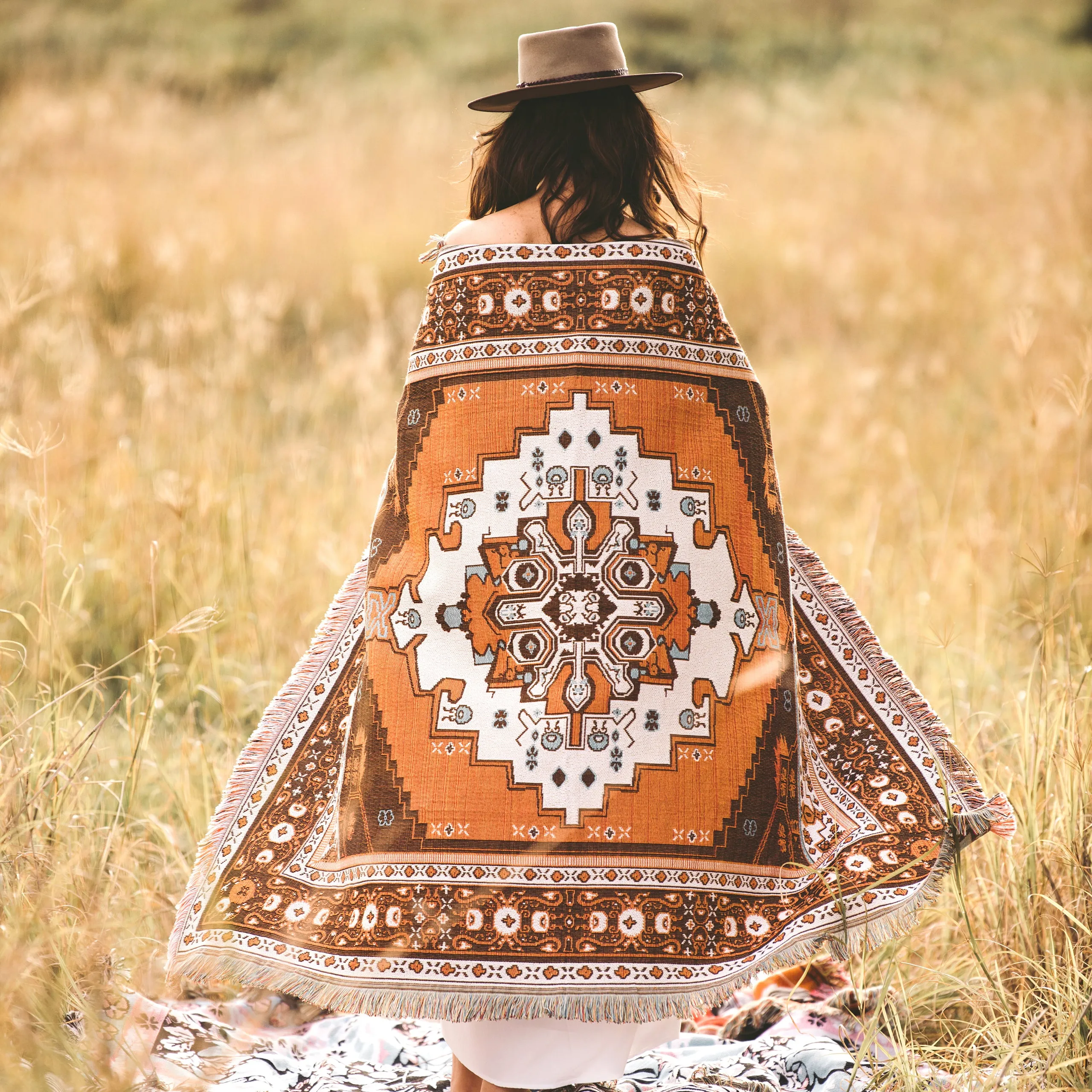 'Norwegian Wood' Woven Picnic Rug / Throw