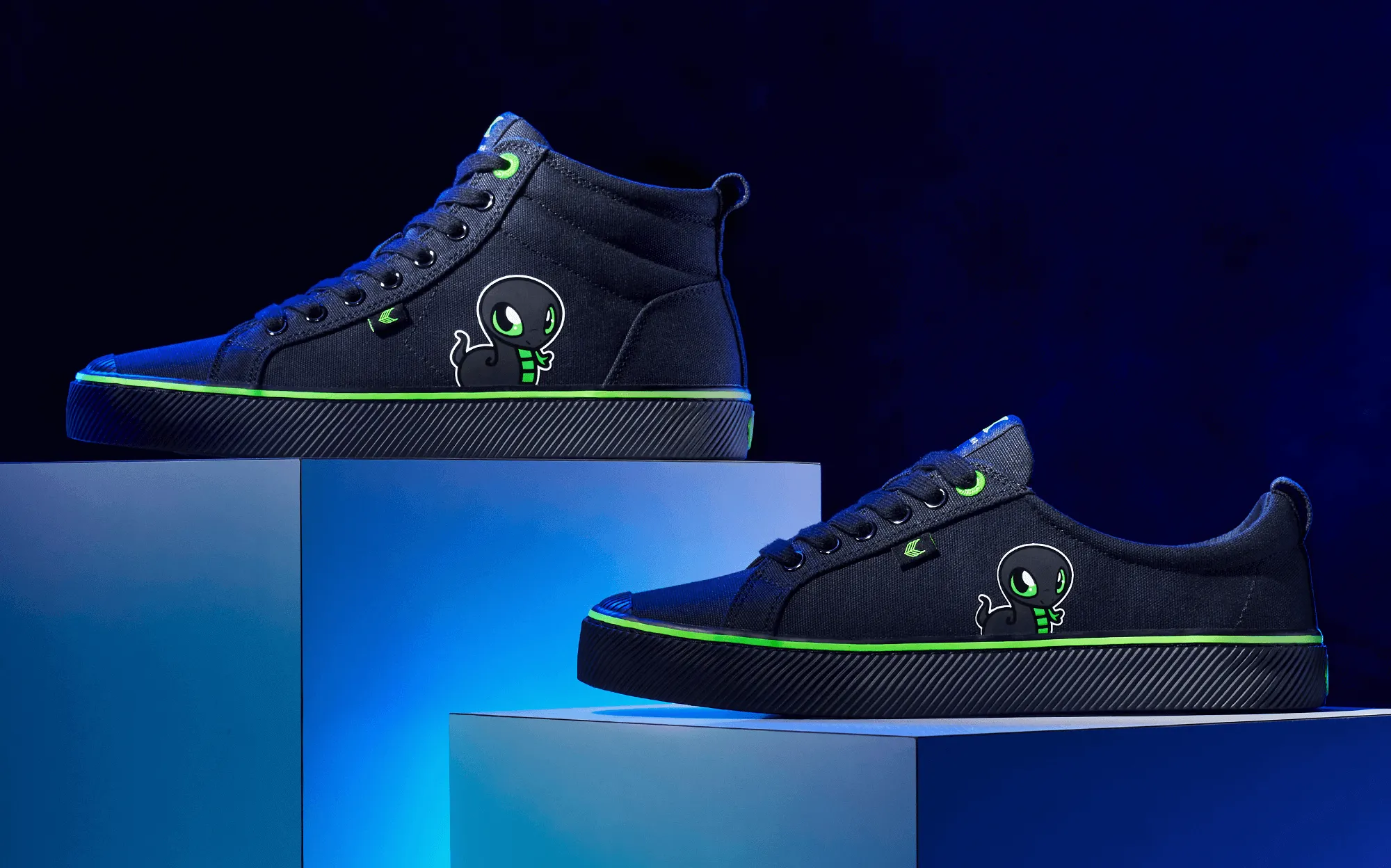 OCA High Razer All Black Canvas Sneaker Women