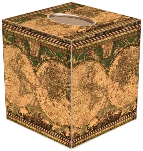 Old World Chart Decoupage Bath Set