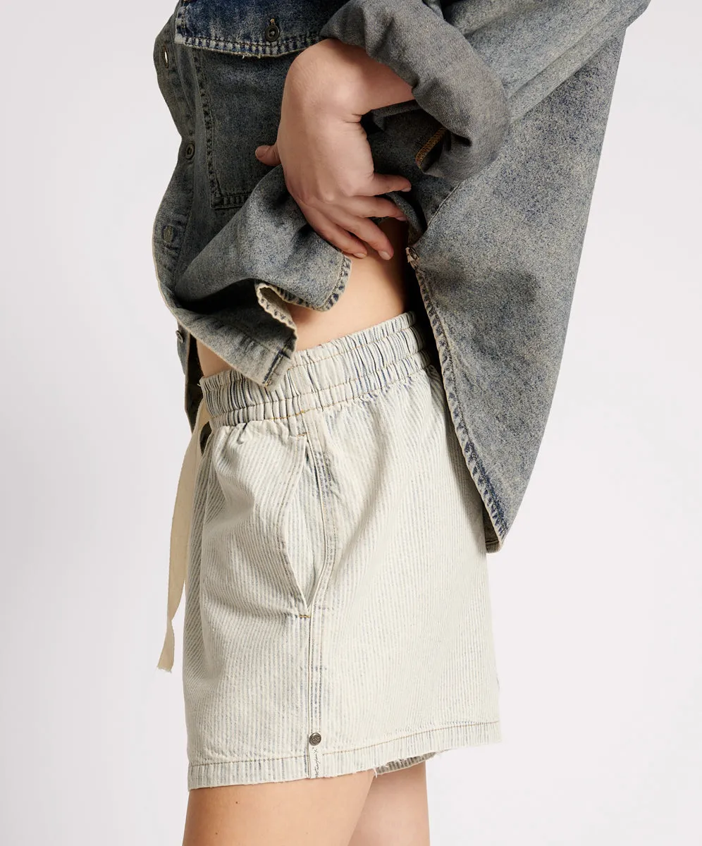 PAINTERS STRIPE DENIM BOXER SHORT