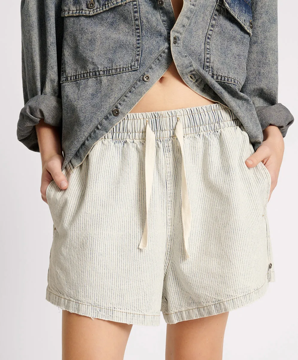 PAINTERS STRIPE DENIM BOXER SHORT