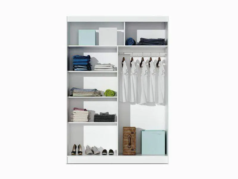 Paris 150 Graphite Wardrobe with Mirror Fast Delivery