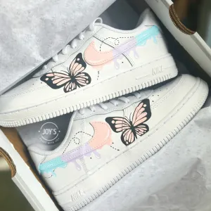 Pastel Drip Butterflies Custom Air Force 1