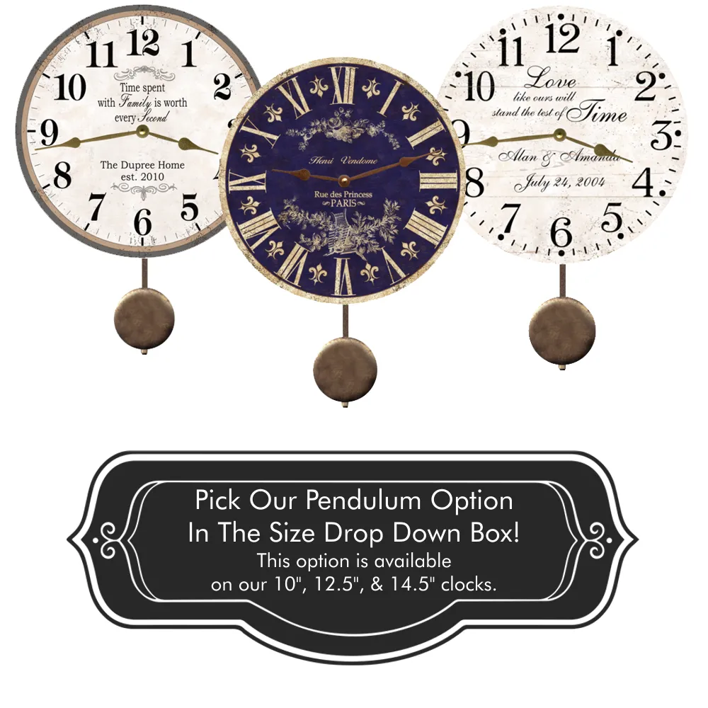 Pelican Beach Clock- Beach Themed Wall Clock