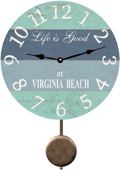 Personalized Coastal Clock Featuring Your Vacation Location