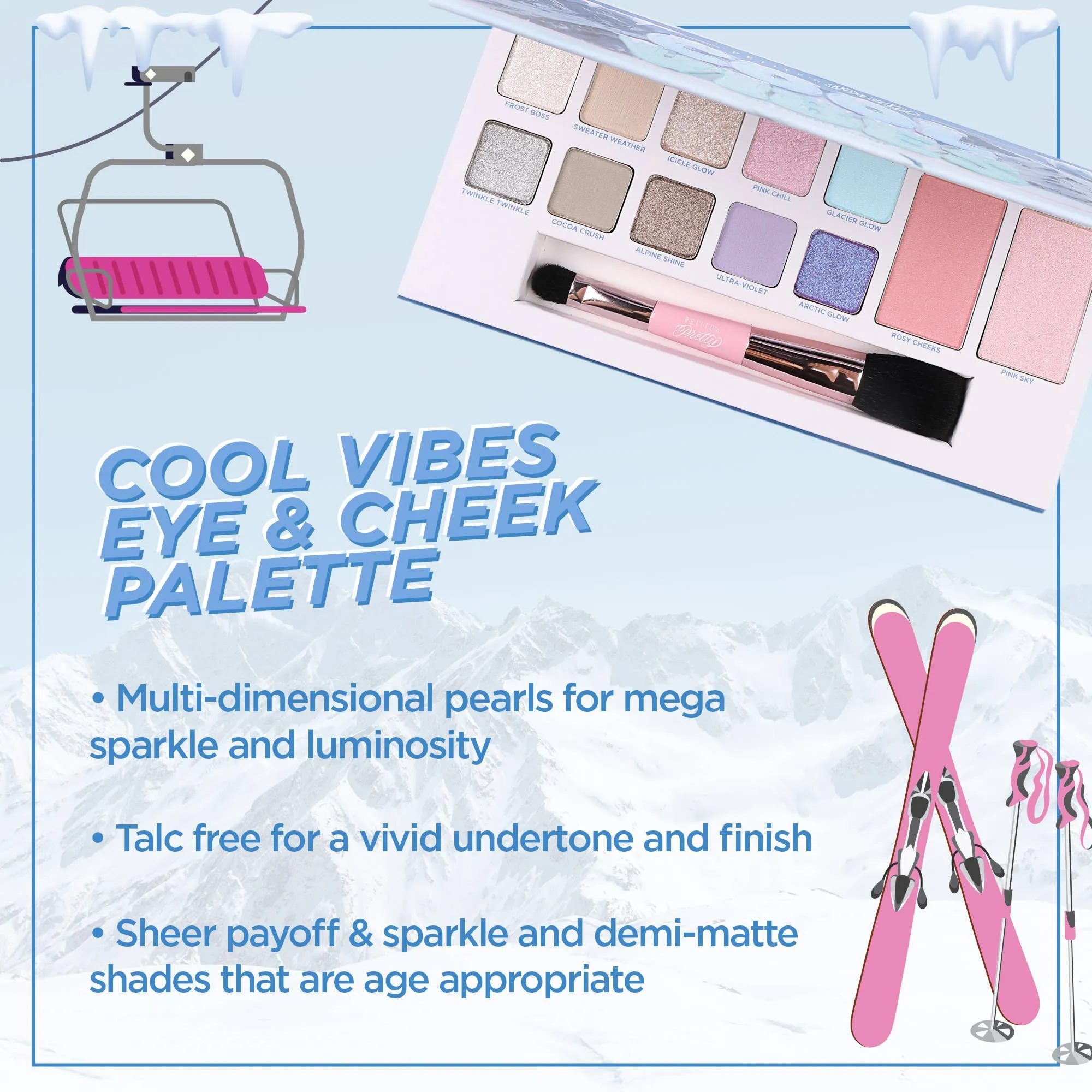 PET Cool Vibes Eye & Cheek Makeup Palette