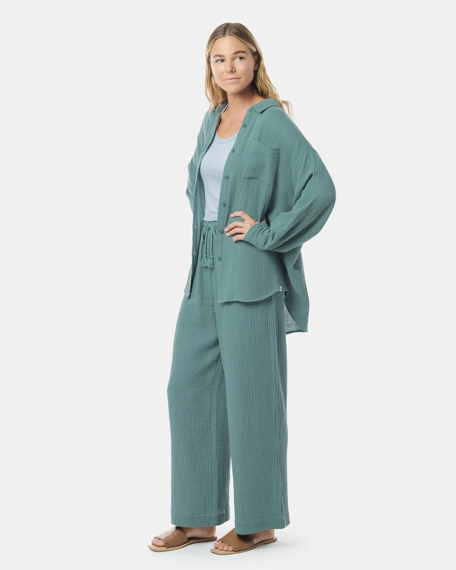 popular  Drawstring Beach Pants - Piping Hot