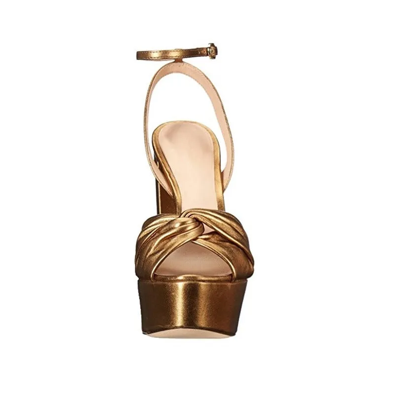 Pre Order:  Gold Goddess Ankle Strap Sandals