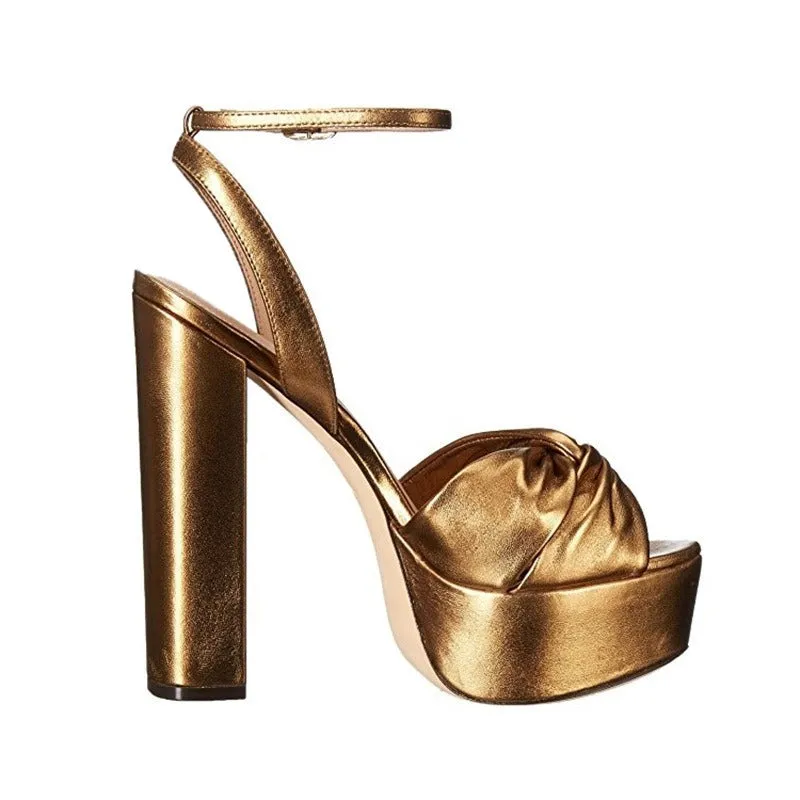 Pre Order:  Gold Goddess Ankle Strap Sandals