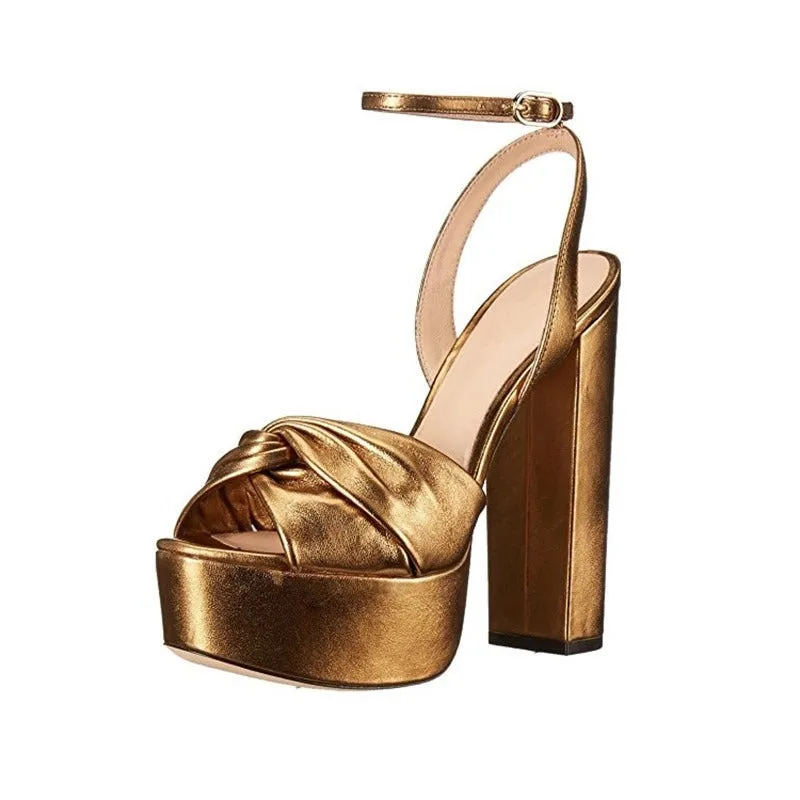 Pre Order:  Gold Goddess Ankle Strap Sandals