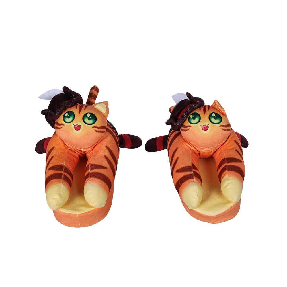 Puss In Boots Cat Plush Slippers Cosplay Shoes Halloween Costumes Accessory Prop