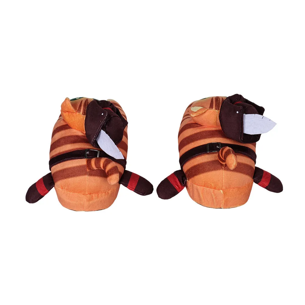 Puss In Boots Cat Plush Slippers Cosplay Shoes Halloween Costumes Accessory Prop