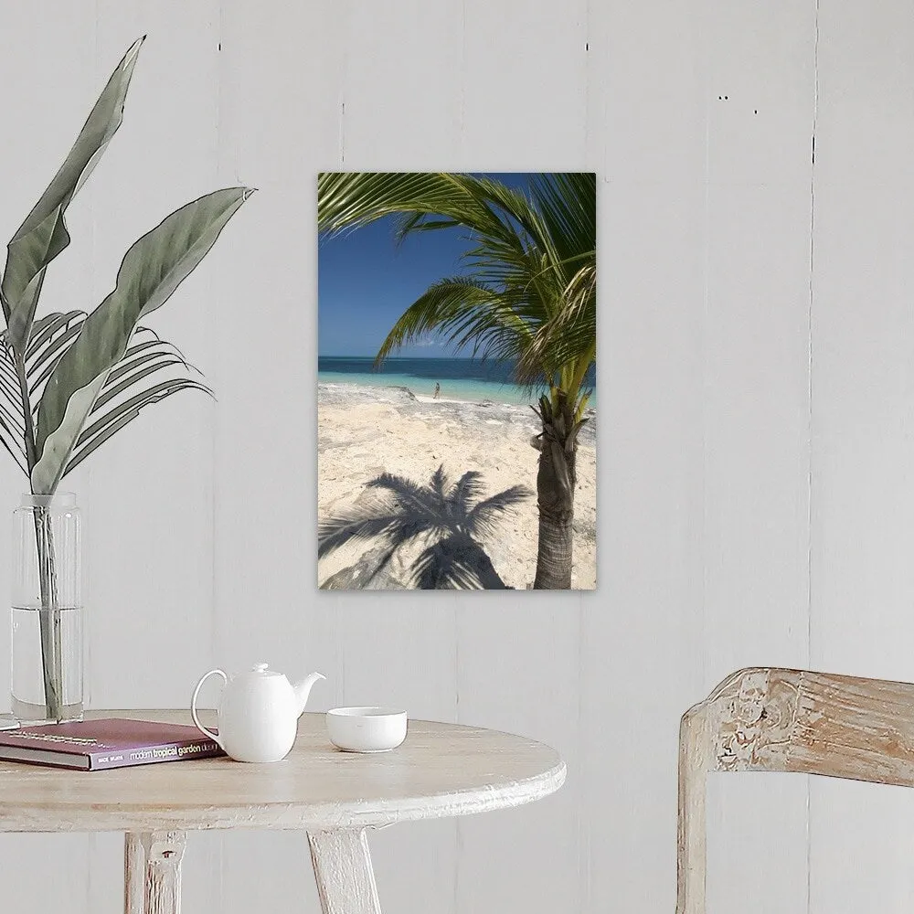 "Beach and Caribbean Sea, Cancun, Quintana Roo, Mexico" Canvas Wall Art