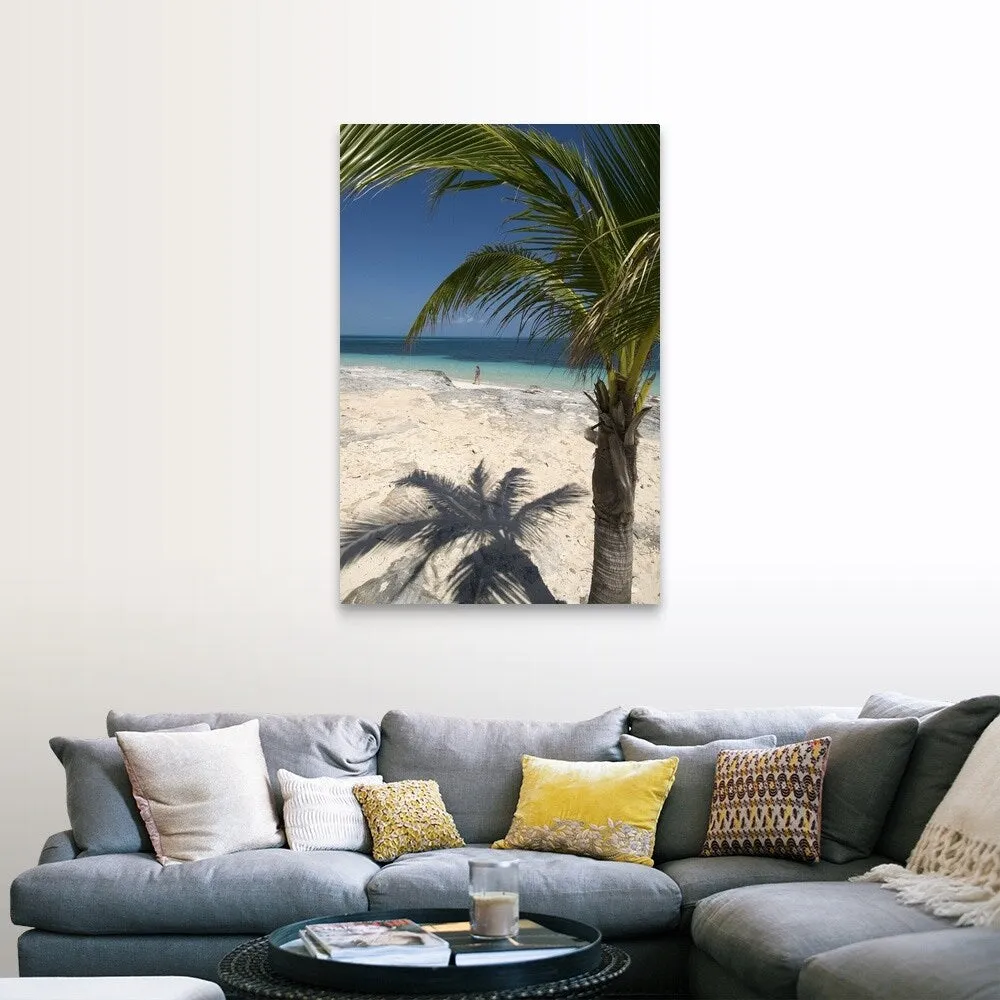 "Beach and Caribbean Sea, Cancun, Quintana Roo, Mexico" Canvas Wall Art