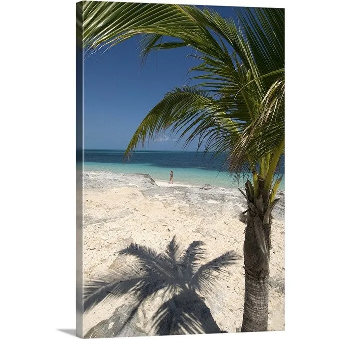 "Beach and Caribbean Sea, Cancun, Quintana Roo, Mexico" Canvas Wall Art