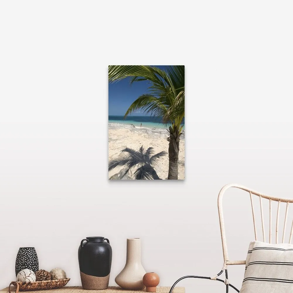 "Beach and Caribbean Sea, Cancun, Quintana Roo, Mexico" Canvas Wall Art