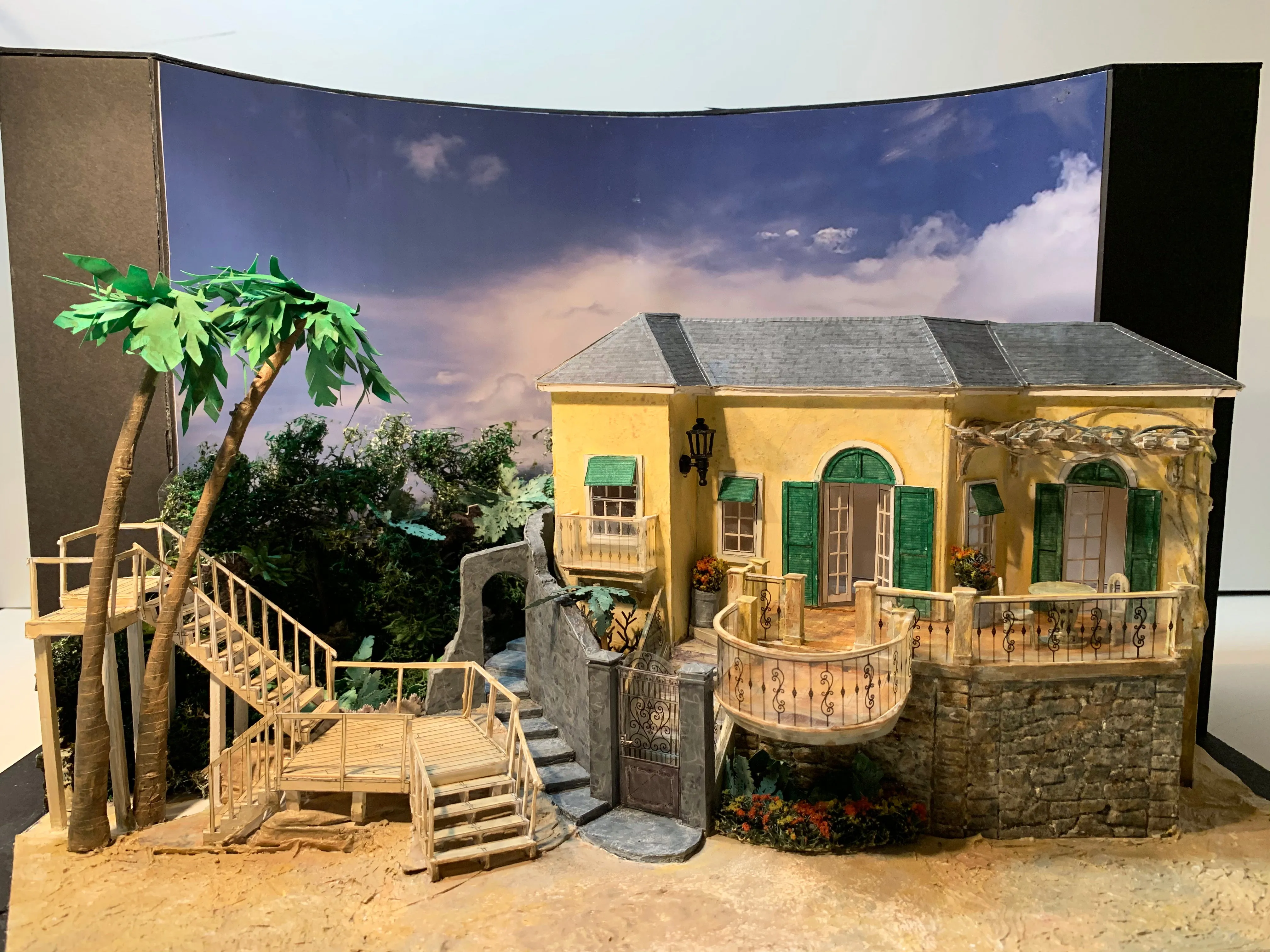 "Twelfth Night" 1/4" Model for Dallas Theater Center by Anna Louizos