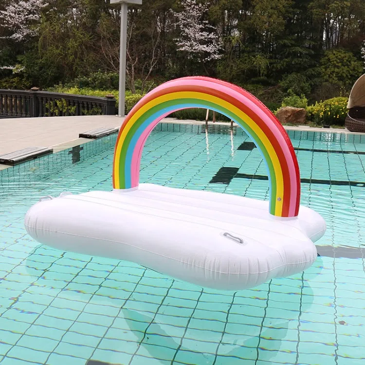 Rainbow Island Water Inflatable Swimming Ring Floating Row(210x140x135cm)