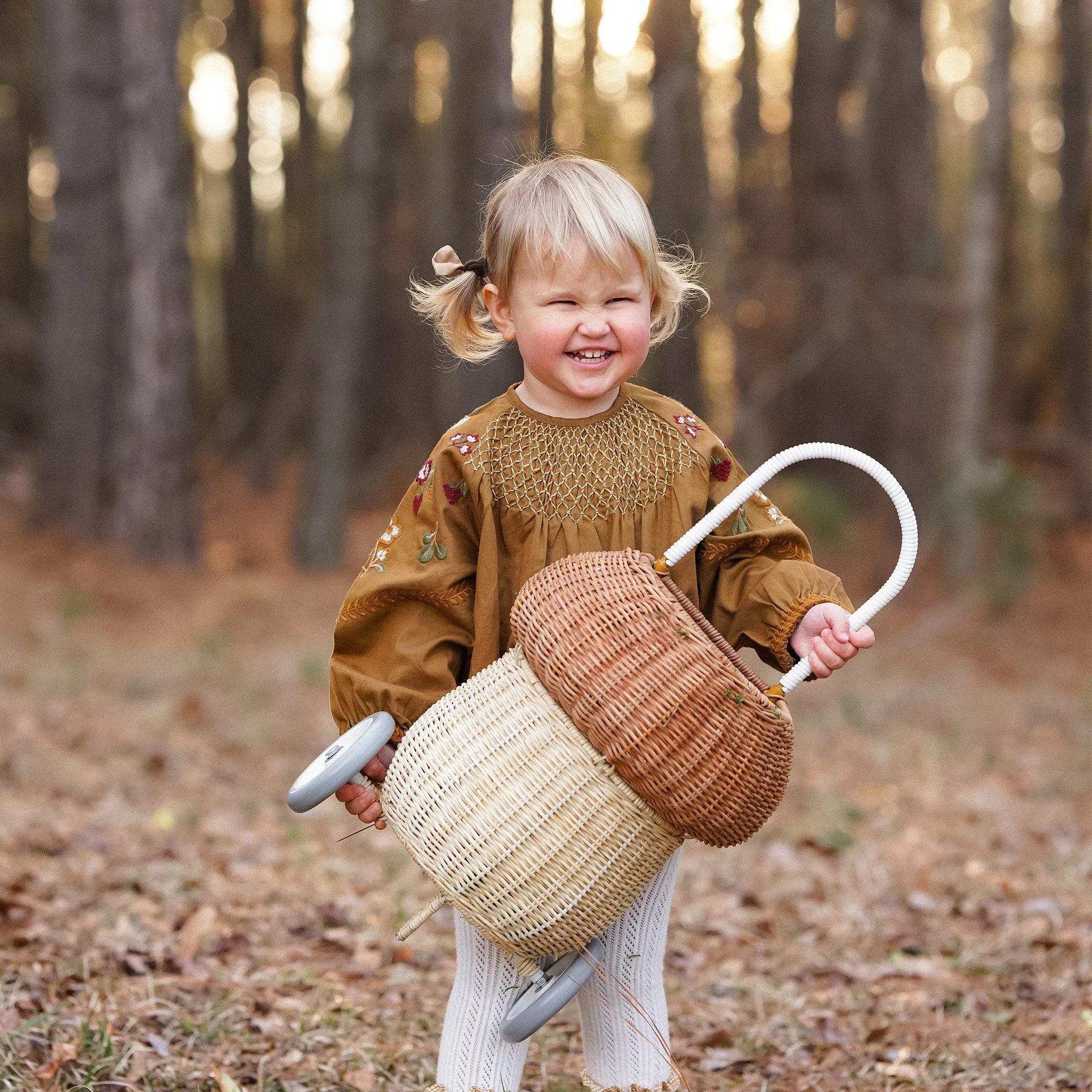Rattan Mushroom Luggy - Natural