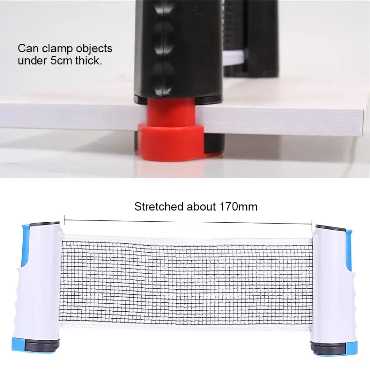 REGAIL Retractable Portable Table Tennis Net Rack(Black Grey)