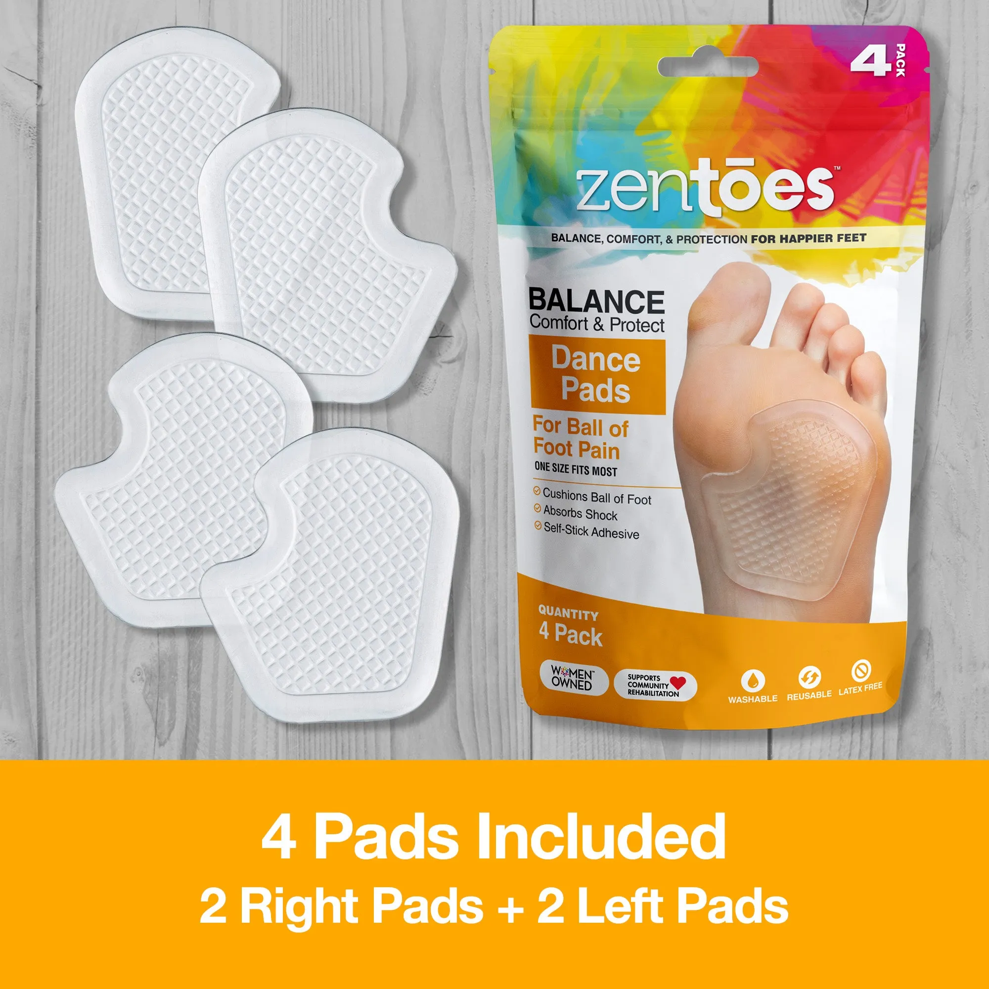 Repositionable Gel Metatarsal Pads