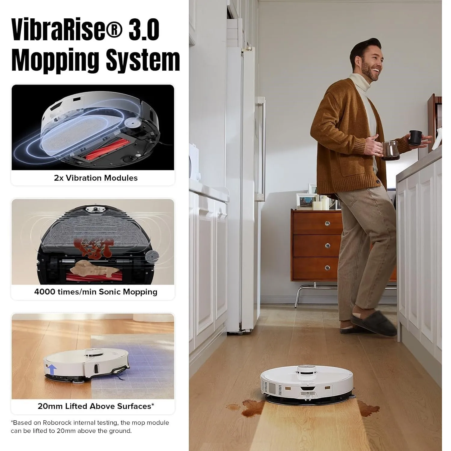 Roborock S8 MaxV Ultra Robotic Vacuum Cleaner - White (Open Never Used)