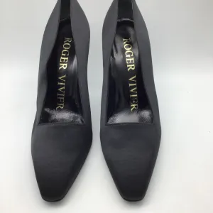 Roger Vivier 90s Black Rhinestone Heeled Pumps
