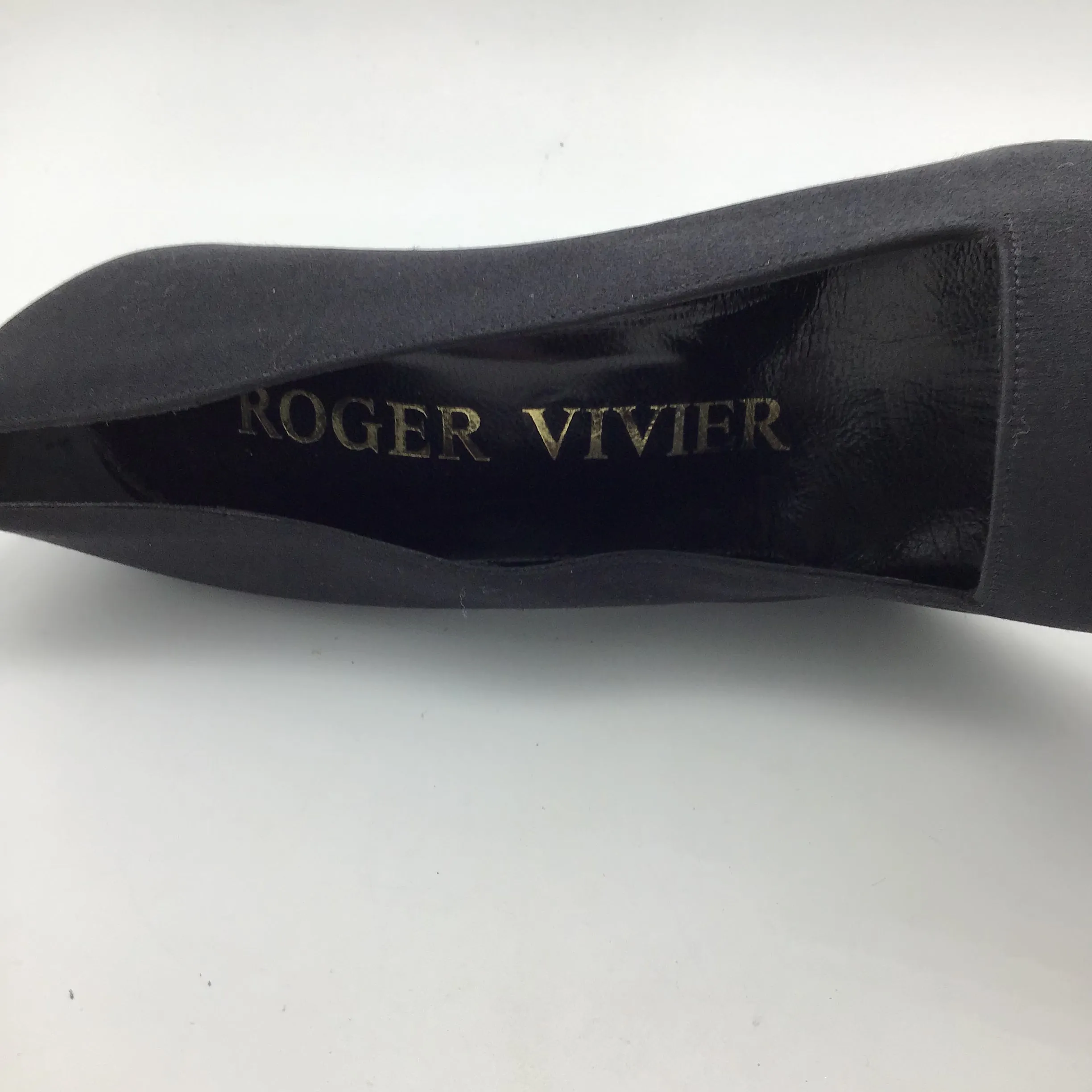 Roger Vivier 90s Black Rhinestone Heeled Pumps