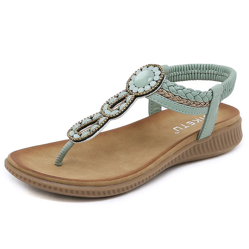 Sandals Women Weave Beach Shoes Flip Flops