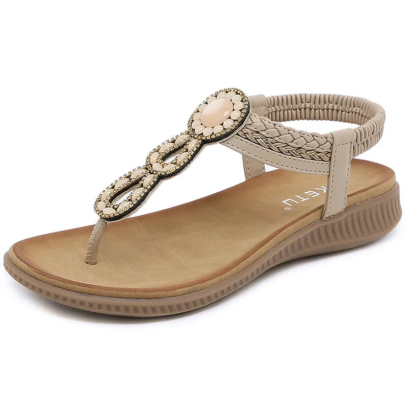 Sandals Women Weave Beach Shoes Flip Flops
