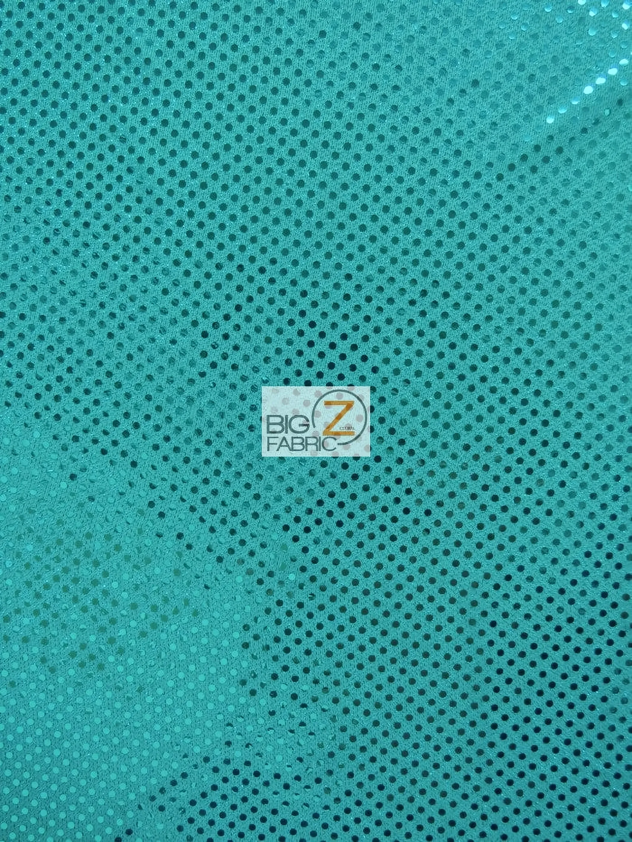 Small Confetti Dot Sequin Fabric / Turquoise / Sold By The Yard
