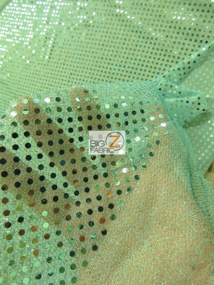 Small Confetti Dot Sequin Fabric / Turquoise / Sold By The Yard