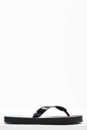 Space Wave Flip Flop Black