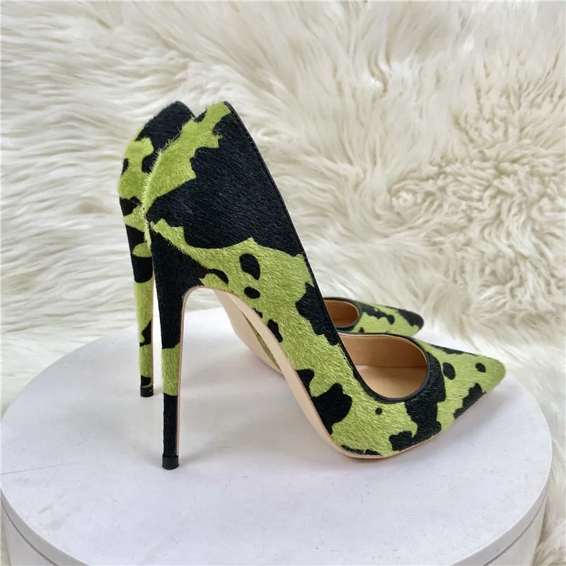 TEEK - Hair Splotch Green Pumps