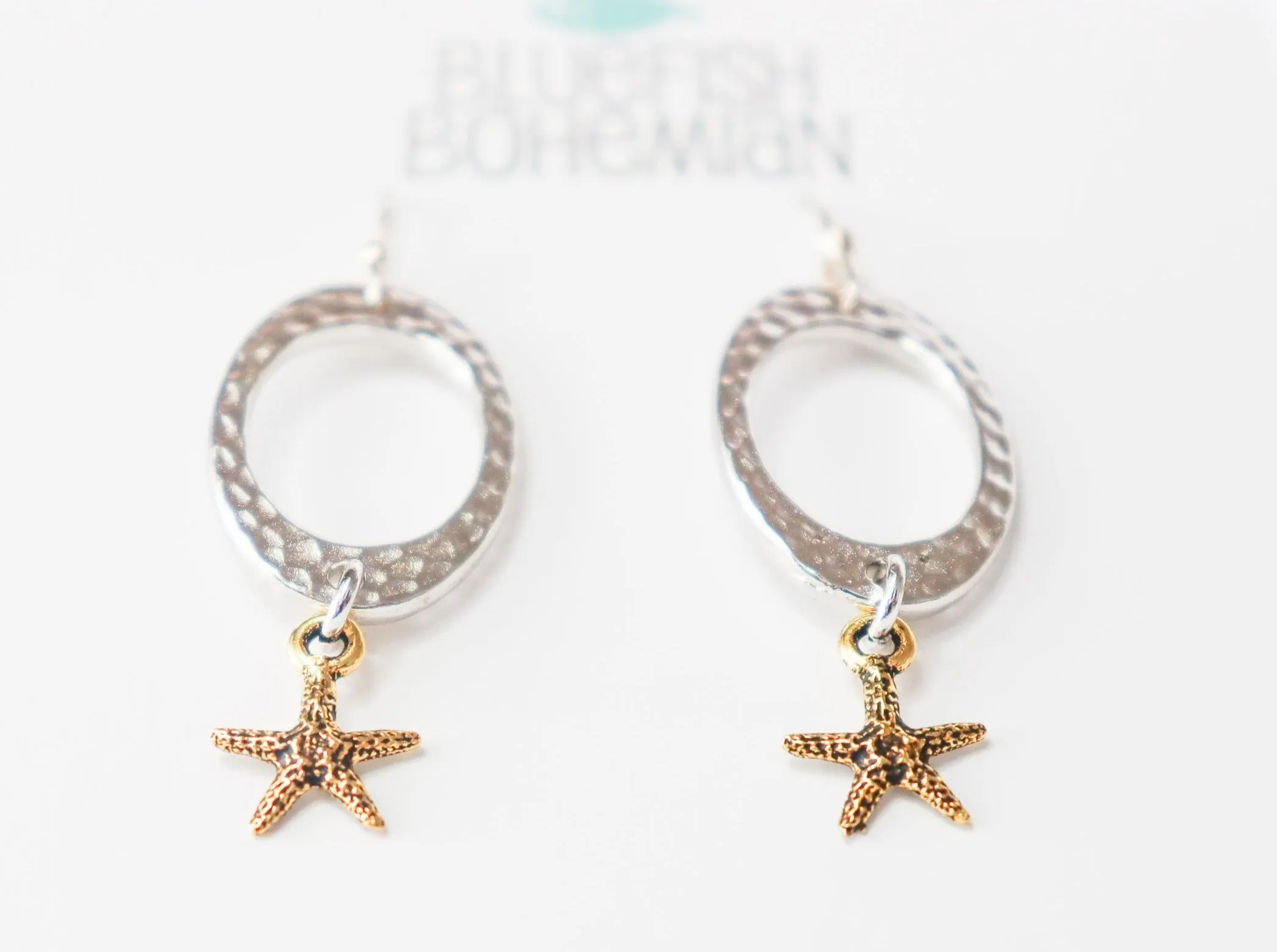 Two Toned Starfish Earrings ~ Beach Earrings