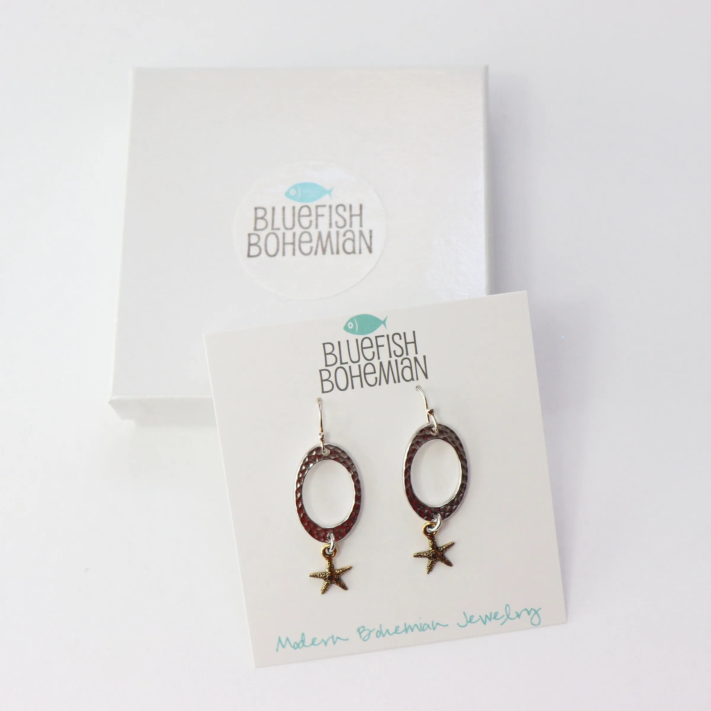 Two Toned Starfish Earrings ~ Beach Earrings