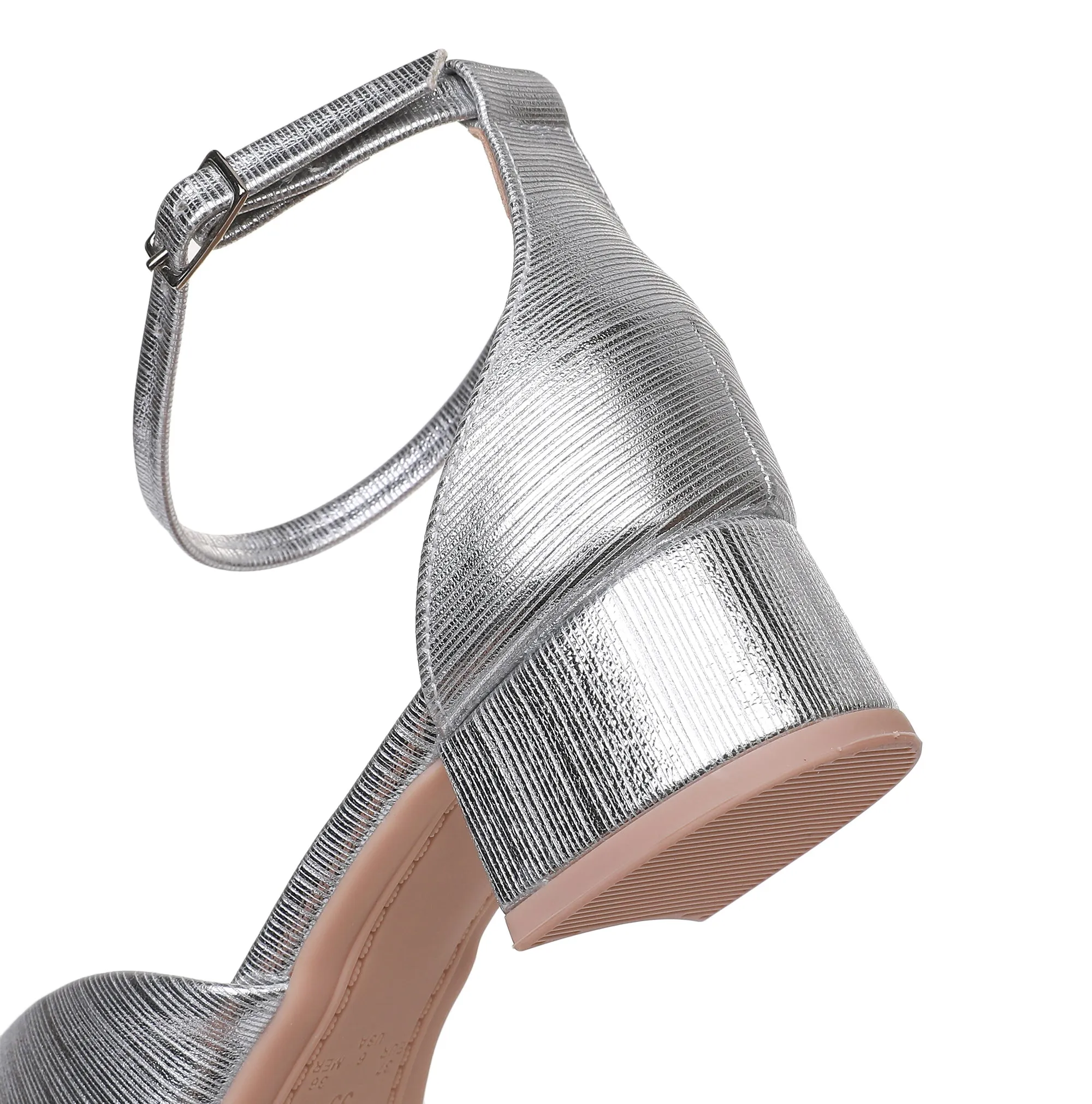 Urban Breeze Block Heel Sandals - Silver (114.045)