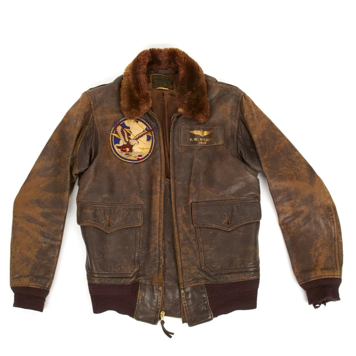 U.S. WWII Naval Aviator Named Grouping of Lieutenant Commander with M422A Flight Jacket