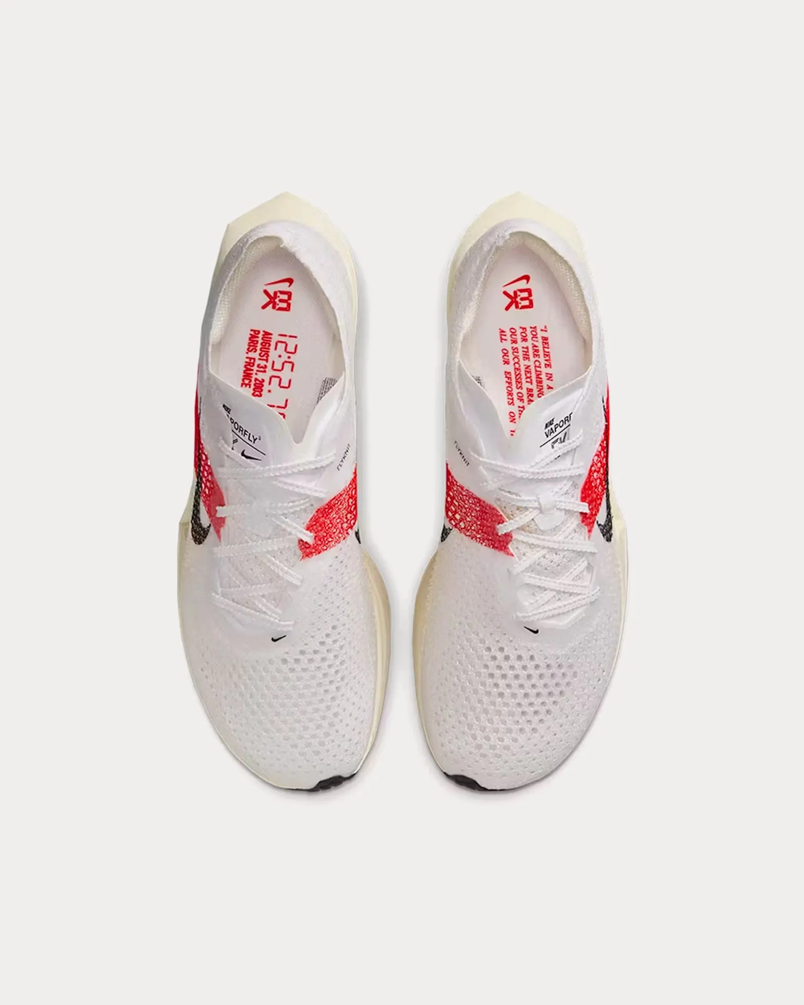 Vaporfly 3 EK Eliud Kipchoge Paris 5K White / Red / Sale  Running Shoes