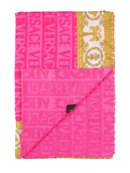 Versace   Barocco &amp; Robe printed beach towel 
