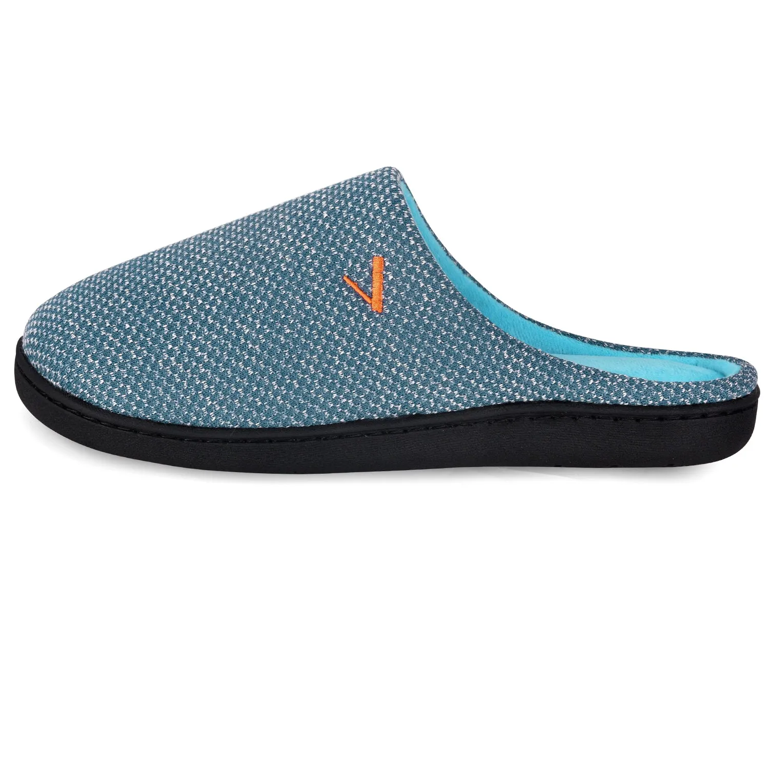 VONMAY Men's Slippers Two-Tone Cozy House Shoes Open Back Memory Foam Slippers Indoor Outdoor