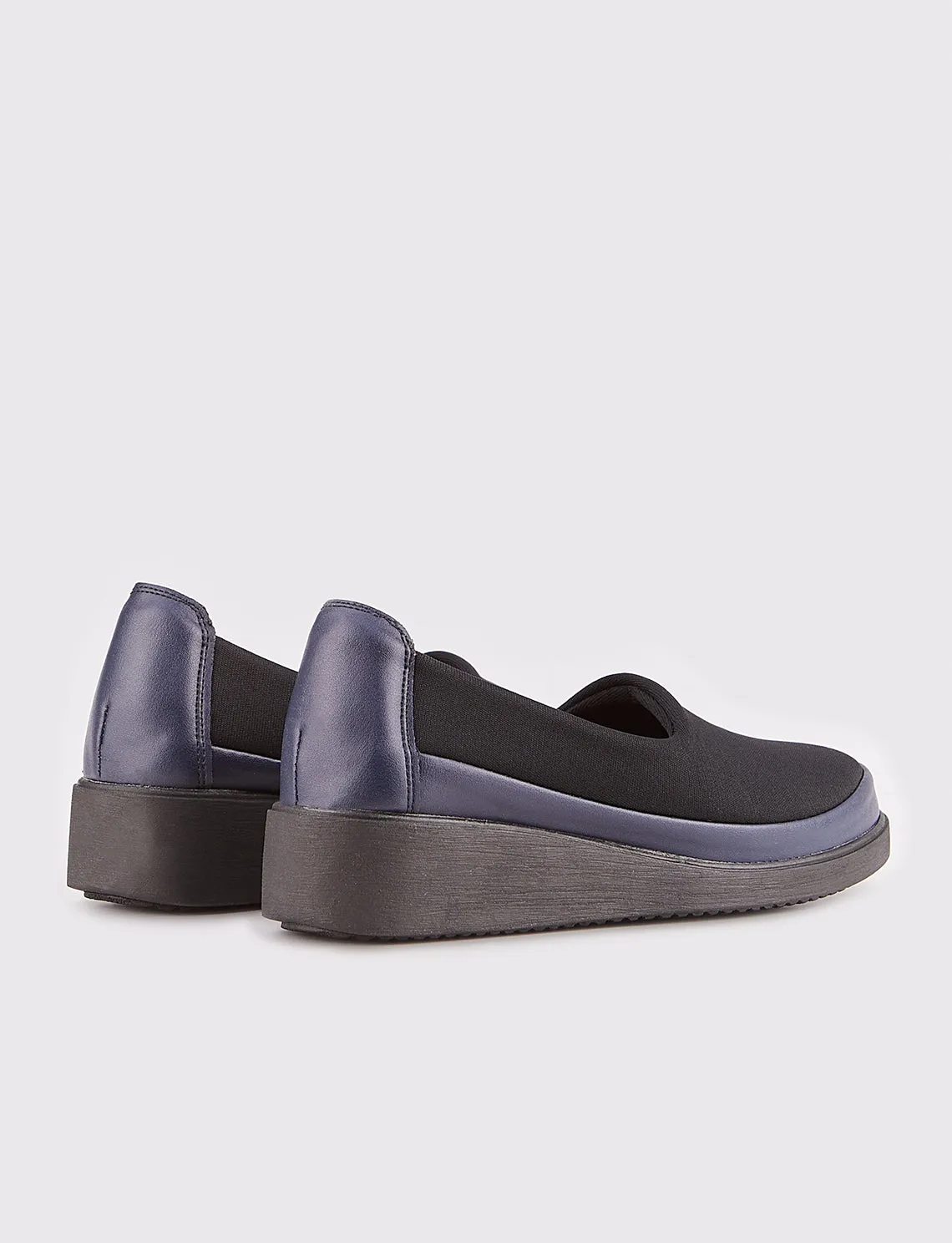 Women Navy Blue Slip On Casual Shoes